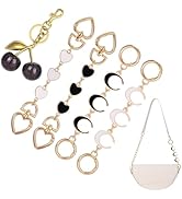 JATEBI 5 Pcs Bag Extender Chain with Cherry Bag Charm Heart Moon Bow Pattern Accessories Charms f...