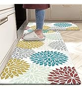 Anti Fatigue Kitchen Rug Sets 2 Piece Non Slip Kitchen Mats for Floor Cushioned Kitchen Rugs...