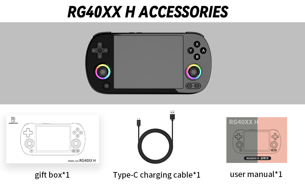 Blue ?? RG40XX H Retro Handheld Game Consoles Retro Gaming Console Portable Gaming Console