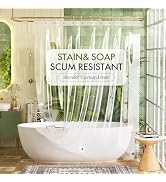 Bathway Shower Curtain Liner, Clear Shower Curtain Liner 72x78 PEVA Waterproof Shower Curtain Lin...