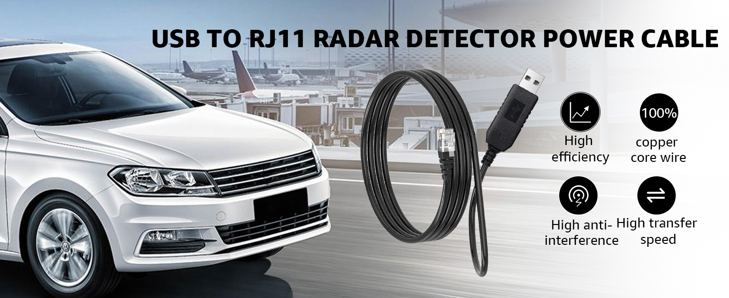 for Escort Radar Detector Power Cord
