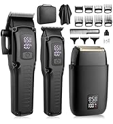 QREEYX Professional Hair Clipper for Men, 3 in 1 Hair Clipper Beard Trimmer and Electric Foil Sha...