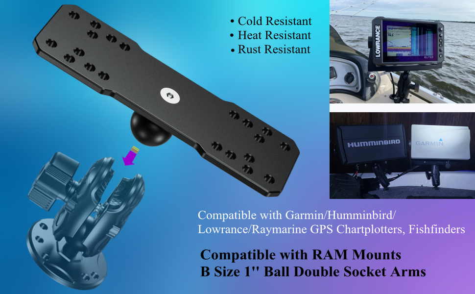 for B size 1in ball double socket arm