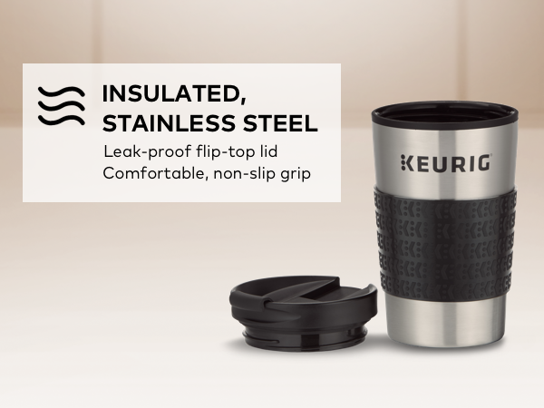 Keurig travel mug, mini travel mug, 12oz travel mug, keurig mug, keurig cup, k-cup pod mug