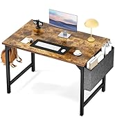Sweetcrispy Computer Small Office Desk 40 Inch Student Study Writing Work with Headphone Hooks &amp; ...