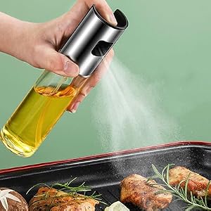 Oil Spray Bottle Kitchen Dispenser for Cooking 30oz/90ml Olive Oil Sprayer