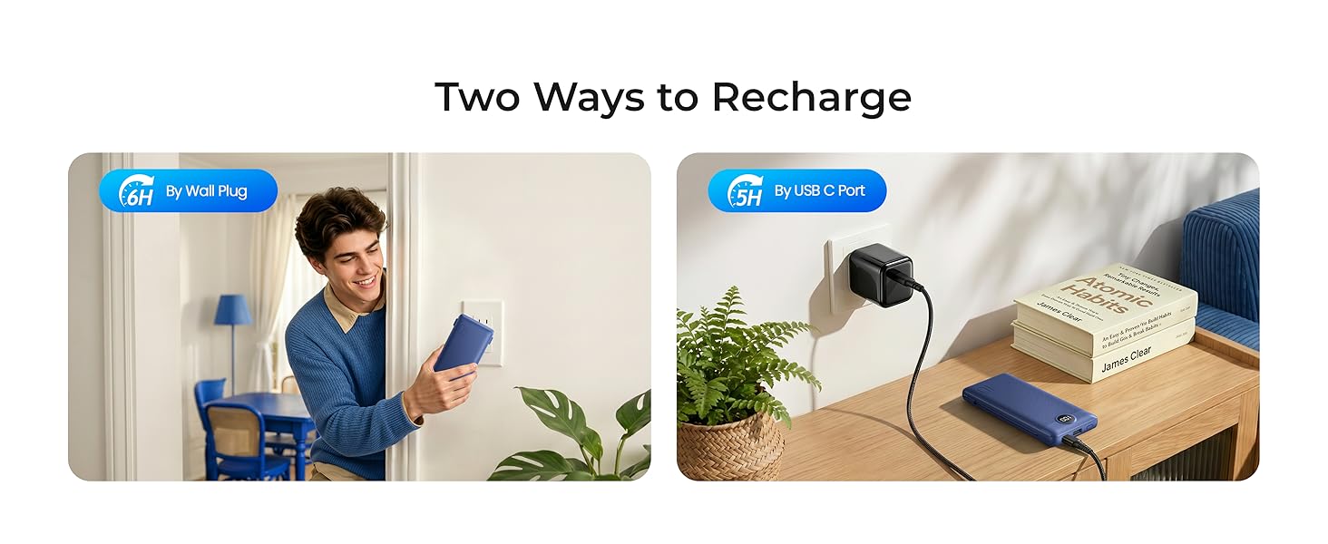 portable charger with built in cable
