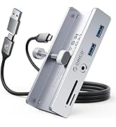 ORICO USB Hub 3.0, Clamp USB Hub with Extra Power Port, Aluminum USB C Adapter with 2 USB-A Data ...