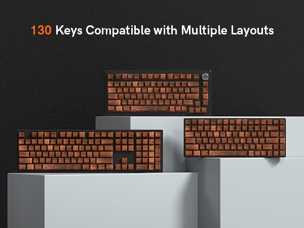 130 Keys Compatible with Multiple Layouts