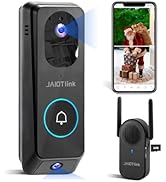 JAIOTlink 2K Dual Lens Video Doorbell Camera Wireless with Chime, Package Protection, 64GB SD Car...
