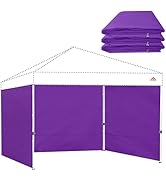 JANCANOPY Canopy Tent Gazebo Sidewalls for 10x10 Pop Up Canopy 99% UV Protection, Waterproof, 3 P...