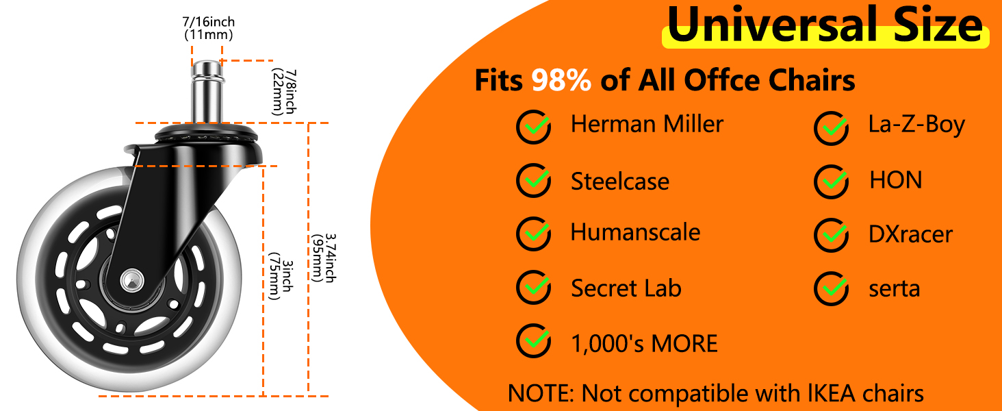 roller blade wheels office chairs