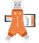 SUNTRSI SD Card Reader for iPhone/ipad/Android/Mac/Computer/Camera,4 in1 Micro SD Card Reader Tra...