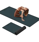 ONLYHE Extra Thick 12mm TPE Exercise Yoga Mat with Strap, 72"L x 24.8"W Non-slip Workout Mat for ...