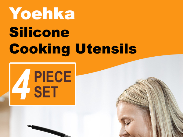 Yoehka 4Pcs Silicone Cooking Utensils Set