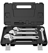 OTLOOMTBT 4-Piece Adjustable Wrench Sets (6, 8, 10, 12 Inch) with Industrial Grade Heavy Duty Des...