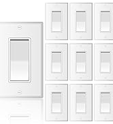 Single Pole Wall Light Switch with Wall Plate