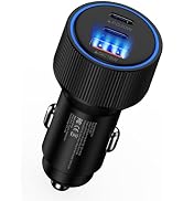 78W 3-Port Fast USB C Car Charger, [PD 30W &amp; QC 18W] Cigarette Lighter Adapter for Samsung Galaxy...