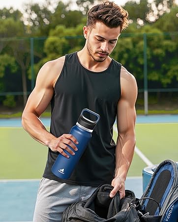 water bottle with 3 lids