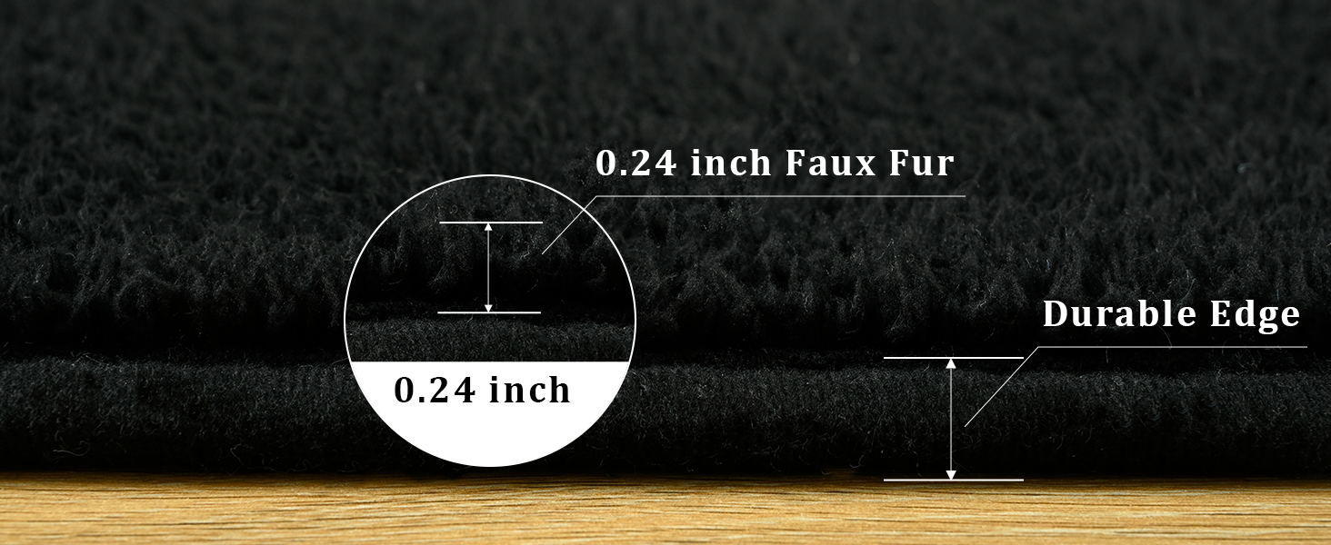 6x9 Washable Area Rugs for Bedroom Living Room Classroom Soft Memory Foam Rug for Kids Carpet Black