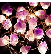 BOHON Decorative Lights Plus Amethyst LED String Lights Battery Operated with Remote 10 ft 30 LED...