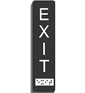 Exit Sign- Exit Sign With Braille And Raised Letters, Emergency ADA-Compliant Exit Signs for Busi...
