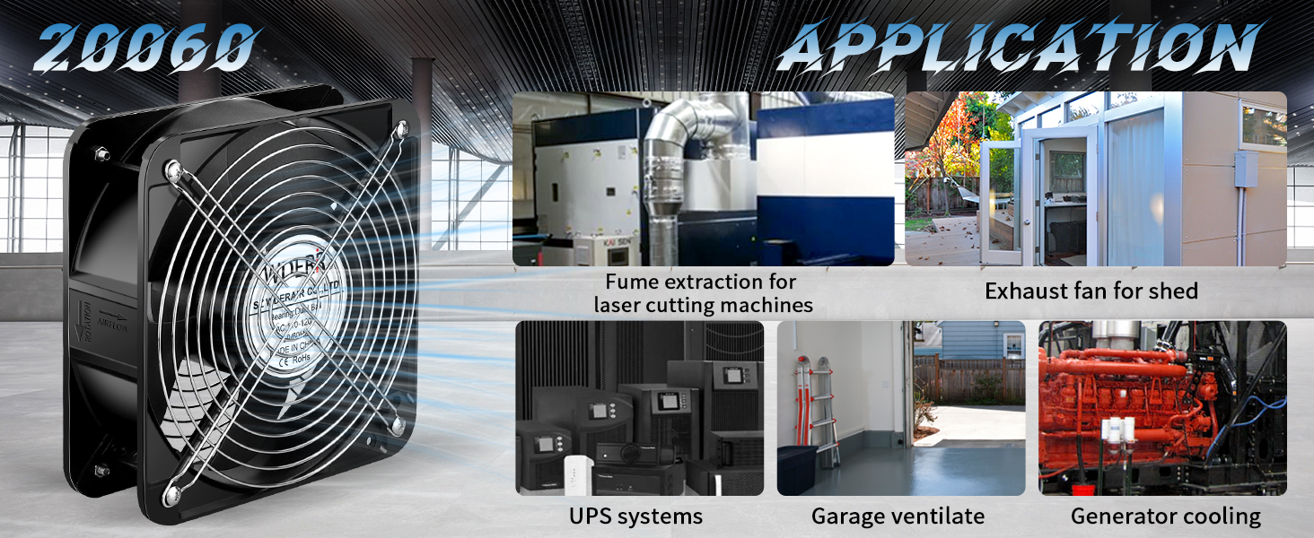 200mm case ac fan exhaust vent cooling cooler internal fans &amp; cooling components garage basement