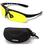 Night Driving Glasses for Men Women, Anti Glare Yellow Sunglasses, Wrap Around Night Vision Glasses
