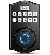RUIKANG POWER WiFi Smart Lock, Fingerprint Keyless Entry Door Lock, Built-in Wi-Fi Keypad Deadbol...