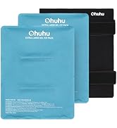 Ice Packs for Injuries: Ohuhu 2 Pack XL Reusable Ice Packs with Wrap 14" X 11" Hot Cold Gel Ice P...