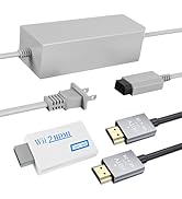 LA NREUCETS 3 in 1 Wii to HDMI Converter, Come with Power Cord AC Adapter Supply and 4.92FT High ...