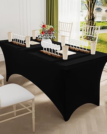 black tablecloths