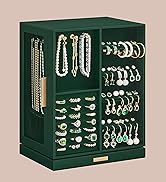 SONGMICS Jewelry Box 360° Rotating, Jewelry Storage Case with 5 Drawers, Jewelry Organizer, Glass...