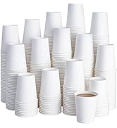 400 Pack 8 oz Disposable Paper Coffee Cup, Hot/Cold Beverage Drinking Cups for Water, Paper Coffe...