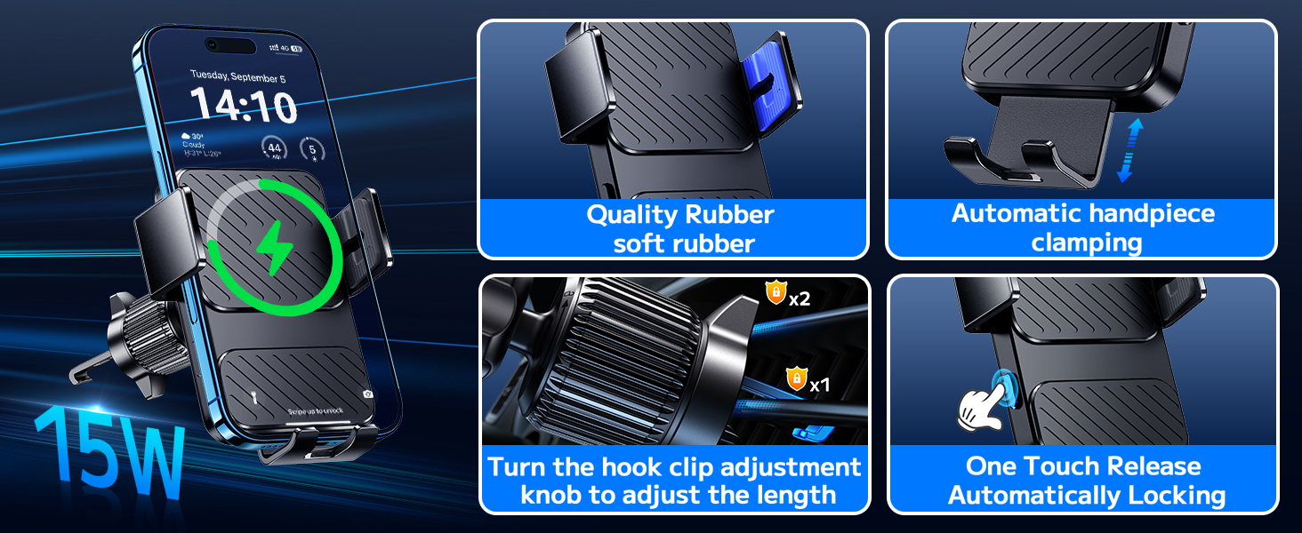 wireless car charger mount