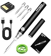 Treedix Cordless Soldering Iron Kit, USB Rechargeble Soldering Gun, 3 Temperature Adjustable Rapi...
