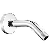Shower Arm with Flange, Nuodan 6 Inches Wall Mount Replacement Shower Head Arm For Fixed Shower H...