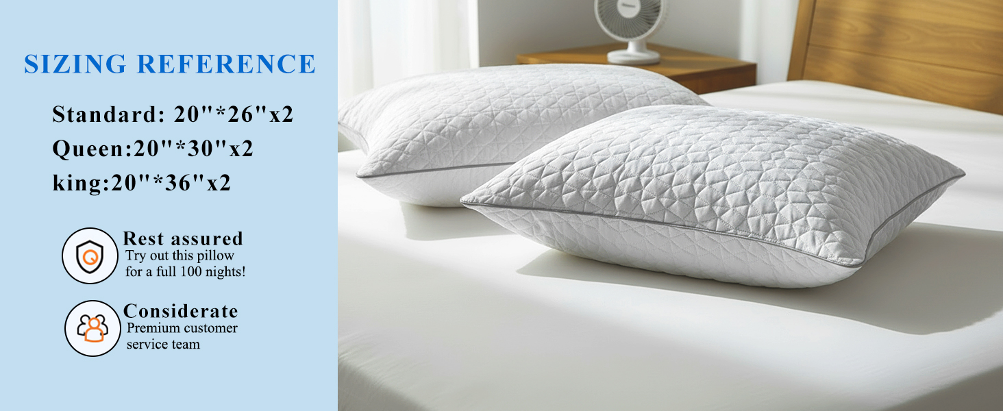 Queen/Standard/King pillow sizes: 3 options for personalized comfort Queen Standard King size pillow