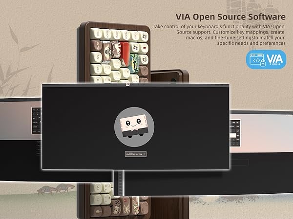 75% Wireless Mechanical Keyboard with QMK/VIA, WD75 V2 Retro Creamy Gaming Keyboard