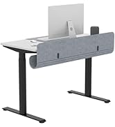 ERGO COLLECT Felt Under Desk Cable Management Tray, 47.2" Cord Organizer with Clamp or Screw Moun...