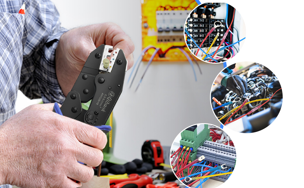 qibaok ratchet crimper for heat shrink connectors