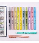 Writech Bible Highlighters Assorted Colors: No Bleed &amp; Smear Retractable Pastel Highlighter Marke...