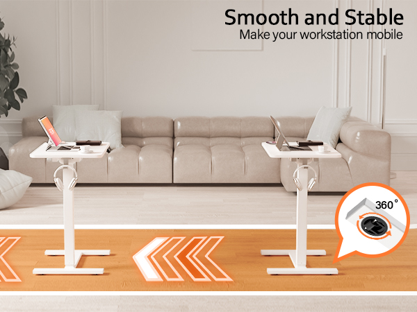 electric overbed bedside table height adjustable small