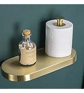 RANDOM Brushed Gold Toilet Paper Holder with Shelf SUS 304 Stainless Steel Bathroom Accessories T...
