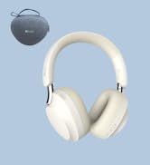 Hmusic MS04 Noise Cancelling Over Ear Headphones, 40dB Hybric ANC Headphones, 2 Mic ENC, 80H Long...