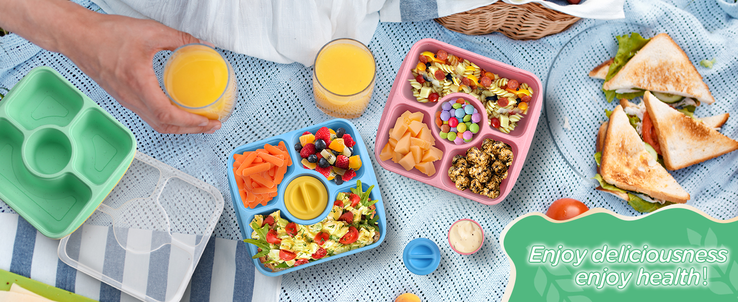 3 compartment snack container