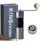 KINGrinder K6 Manual Hand Coffee Grinder with Straight Handle for French Press, Drip, Espresso wi...