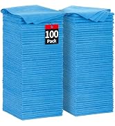 HOMERHYME Shop Towels, 100 Pack Microfiber Towels for Cars, Microfiber Cleaning Cloths, Bulk Mult...
