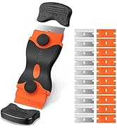 Ainiv Razor Blade Scraper, 2-in-1 Scraper Tool with 10PCS Metal Blades and 10PCS Plastic Blades, ...