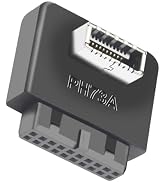 IYUANEPRO USB 3.0 19/20 Pin to Type E (Key A) 90° Right Angle Adapter for USB-C Front Panel – Sup...